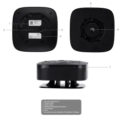 Detector de monóxdo de carbono Ajax FIREPROTECT2-C-SB preto com bateria integrada não substituível