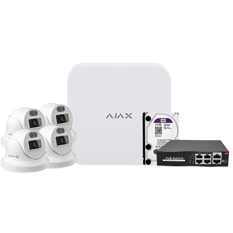 NVRKIT108T-4 -Ajax video surveillance kit