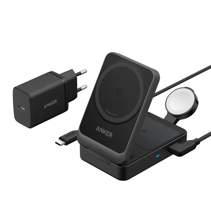 Chargeur sans fil 3 chez 1 Anker ANK-2557-3-IN-1-B Chargeur sans fil 3 chez 1 Anker ANK-2557-3-IN-1-B