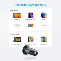 Allume-cigare - Puissance 52.5W Anker ANK-323-CCHARGER-53W1A1C-B