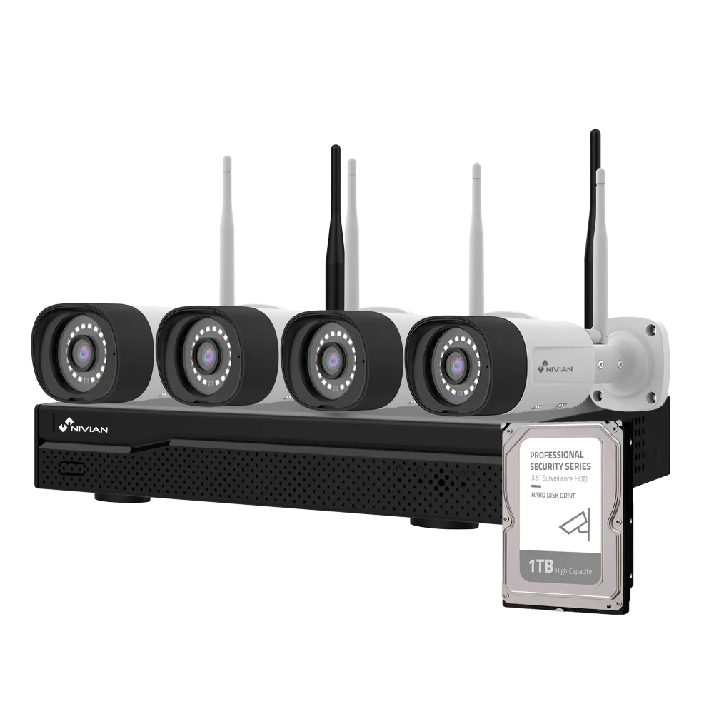 NV-KIT1030W6-4CAM-1TB - Kit CCTV WiFi Nivian