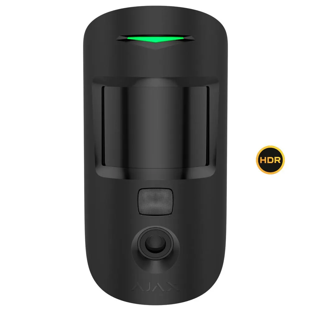 MOTIONCAM-HDR-B - Ajax Rilevatore con foto-verifica volumetrico PIR immune agli animali domestici - Colore nero MOTIONCAM-HDR-B - Ajax Rilevatore con foto-verifica volumetrico PIR immune agli animali domestici - Colore nero